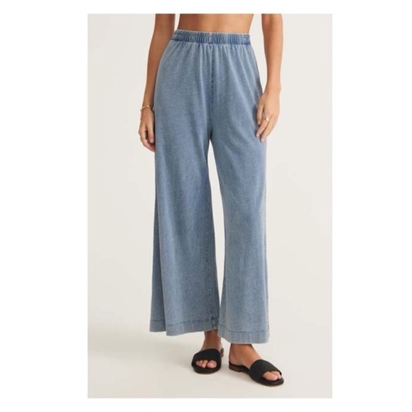 Z Supply Curran Knit Denim Sweatshirt main image 1